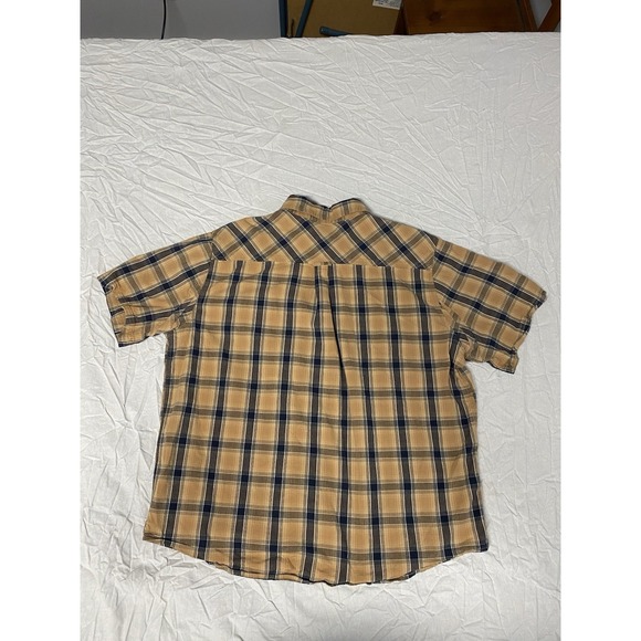 Eddie Bauer Workwear Foreman Fit 2XL Plaid Short Sleeve Shirt - Picture 2 of 9